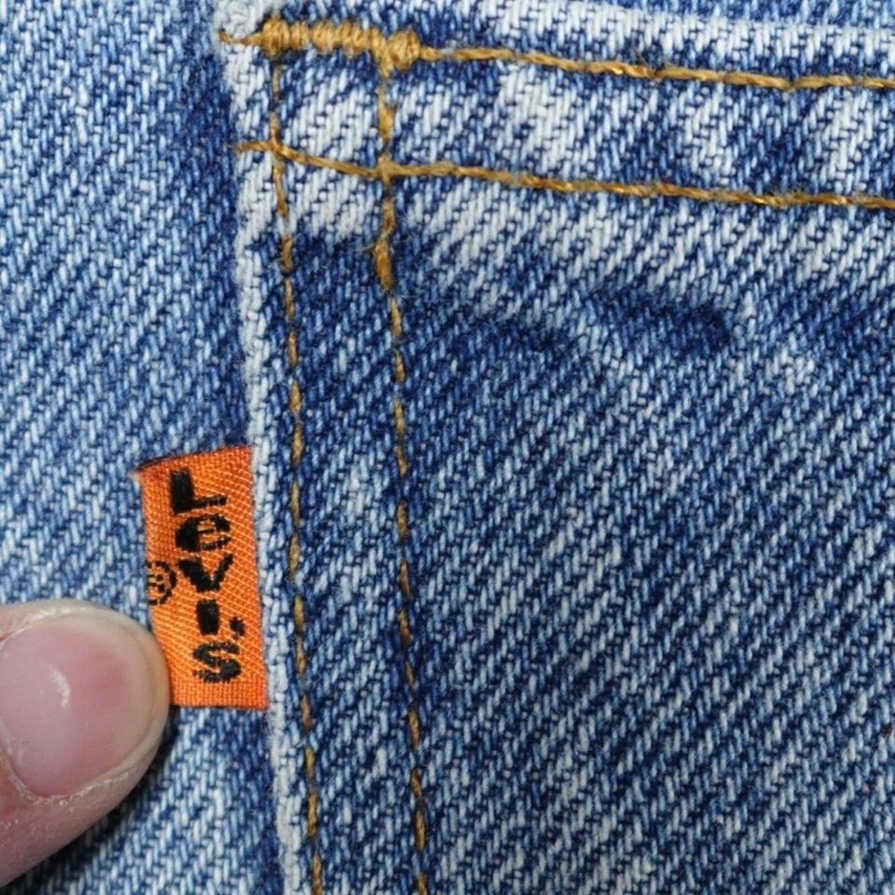 VTG 1989 Levi's 550 Orange Tab Jeans USA W44‎ L30 Light Wash Relaxed Fit